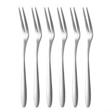 Mini Stainless Steel Fruit Forks 6Piece Food Picks For Snacks Desserts Sushi Silver Party And Home Use