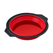 Silicone Cupcake Tray 12 or 6 Cups Cake Mould Ideal-Red Round