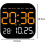 Wall Clock With Remote Control Display Temperature Display Desktop Clock Kitchen Living Room Bedroom Modern Silver Green 5