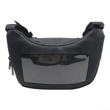 Practical motorcycle rider storage bag with touchscreen access for navigation