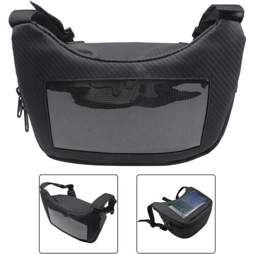 Practical motorcycle rider storage bag with touchscreen access for navigation 1