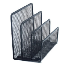 Mesh File Storage Shelf Wrought Iron Grid Desktop Rack Organizer Bookshelf Magazine Holder Document Tray Mail Stackable