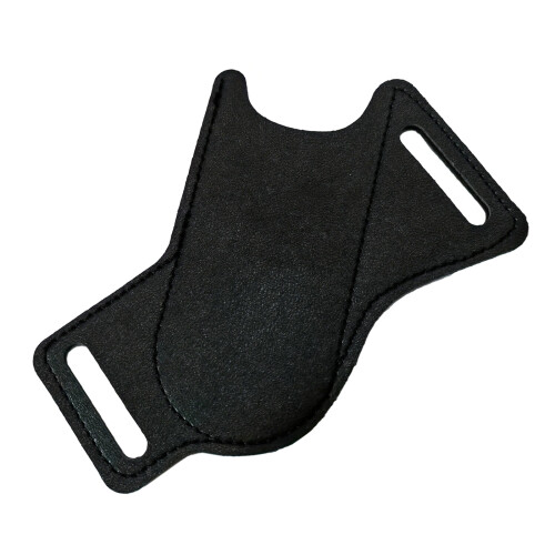 Outdoor Folding Cutter Belt Pouch PU Leather Belt Bag-Black