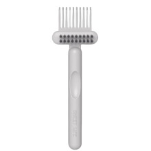 Brush Cleaner Portable Cleaning Tool For Combs And Hair Brushes 2In1 Kit For Removing Knots Grey For Home Salon Travel