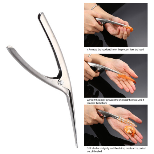 Stainless Steels Shrimp Peeler Seafood Tool Lobster Shell 1