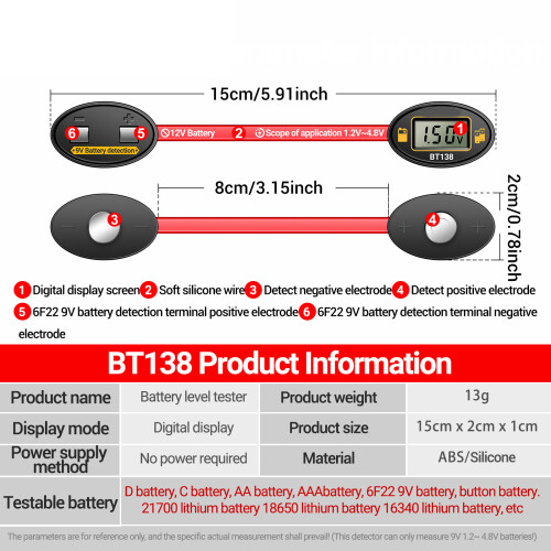Lightweight BT138 Battery Checker For Efficient Device 2