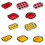 12 or 6 Cup Silicone Baking Molds Foldable Design-Red 6 holes 2