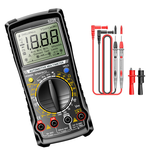 Auto Off Multitester Voltage Current Tester Precisions-Black