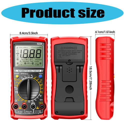 Auto Off Multitester Voltage Current Tester Precisions-Black 2