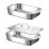 Elegant Silver Square Tray For Serving Meals Sturdy-With cover 2