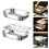 Elegant Silver Square Tray For Serving Meals Sturdy-With cover 3