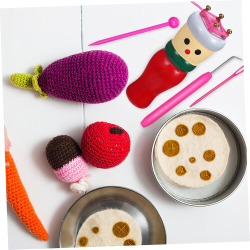 knitting puppet tool small knitting set craft kit knitting needles hook beginner 1