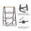 Wooden Iron Wine Rack with Elegant Handle Foldable 3 Tiers Wine 6