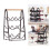 Wooden Iron Wine Rack with Elegant Handle Foldable 3 Tiers Wine 2