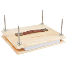 20.5 x 25.2 x 1.6 cm Book Press Tool, Almond White Wood Rectangular Book Binding for DIY Documents, Photo Albums, Cards, Memorial Books