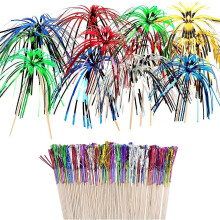 Palm Tree Picks Pack of 50 Cocktail Picks Cocktail Stick Decorations 6 Colours Cocktail Accessories Food Drink Decoration for Party Supplies