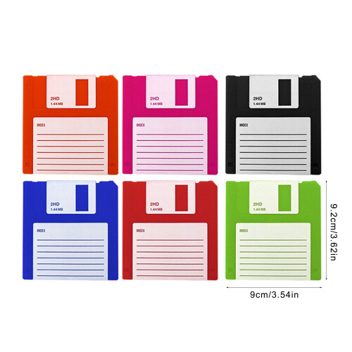 6 Pack Cup Mats Drink Mats Floppy Disk Silicone Coasters 2