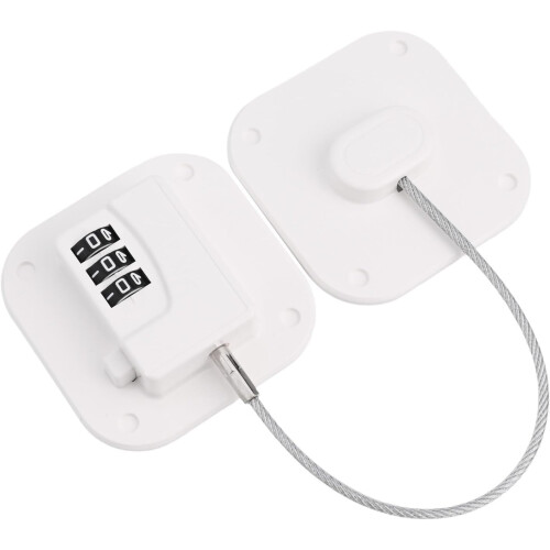 Password Protected Cabinet Lock for  and Pets Access (White) 1