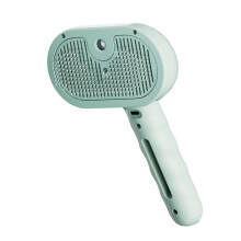 3 In 1 Cat Steam Brush For Cats, Dogs, And Small Animals With Release Button, Green Color, Grooming Brush, Pet Hair Cleaning Brush