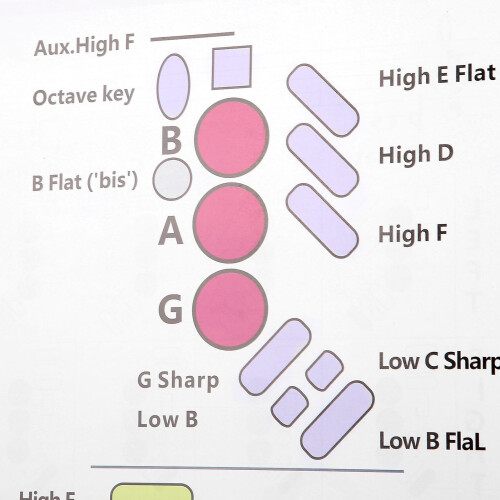Saxophone Fingering Chart Basics Guide Exercise Comparison Table Portable Coated Paper 1