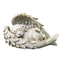 Pet Memorial Statue, Animal Statue Dog Cat Angel Figure Grave Decoration