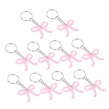 10 pieces bow keychain birthday party pearl arch keychain clips birthday keychain cute keychain supplies sweet birthday keychain pink PVC