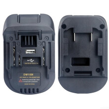 DM18M battery converter with USB port, for use with BL1830 series and similar models. Ref: 2694
