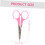 Professional bent scissors for sewing red 5 pieces random color 3