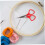 Professional bent scissors for sewing red 5 pieces random color 5