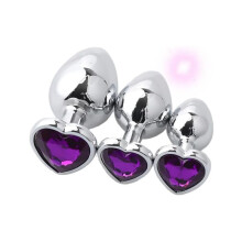 3 Pezzi In Acciaio Inossidabile A Forma Di Cuore Pilates Trainer (Viola Scuro), Various Dimensioni Per La Casa, Regalo Per CoppiaK5 Ref: 5645
