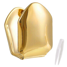 Bbq Grills Silver Tooth Cap Golden Tooth Cap Metal Vampire Fangs Canine Teeth CZ Iced- Out