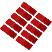 Self Adhesive Reflectors Rectangular Stick-on Reflectors Safety, Reflectors Safety Reflective Post Reflectors, for Caravan/Trailer/Boat/Motorcycle Fen