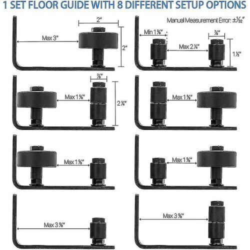 Sliding Door Floor Guide Adjustable Floor Roller Guide With Screws, 8 Possible Variants For All Slid 2
