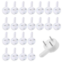 30 Pieces Traceless Picture Hooks for Hard Walls, Picture Hanging Kit (White)
