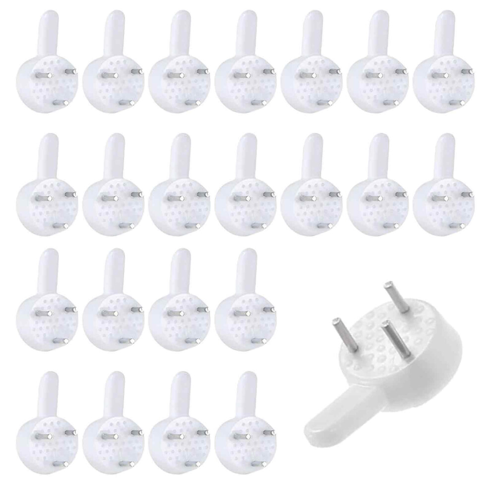 30 Pieces Traceless Picture Hooks For Hard Walls, Picture Hanging Kit (White) 9067246257859