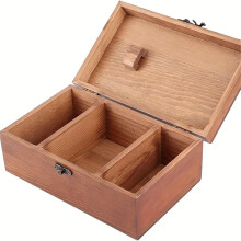 Household Vintage Wooden Sewing Box DIY Sewing Tools Storage Box