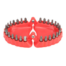 Organizator de biți de șurubelniță, potrivit pentru biți hexagonali de 1/4 inch și adaptor de biți de acționare, pedală compactă pentru PC,