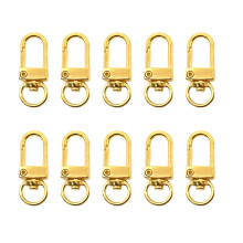Lobster Claw Clasps 10 Pcs Metal Swivels Snaps Hooks For Bags And Keychain Connectors Gold Tone