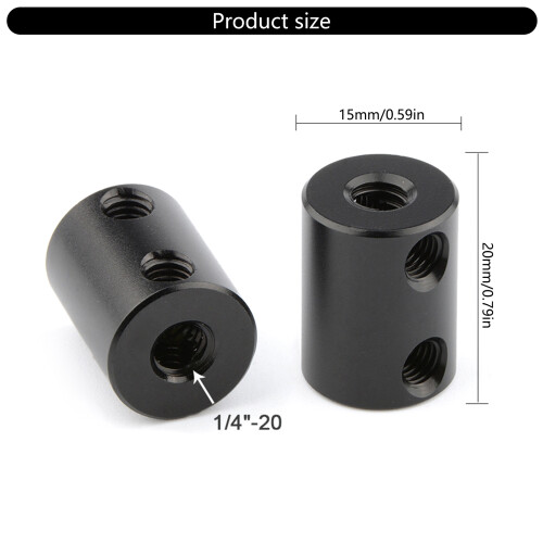 Dubbele Risers Buis 15mm Diameter 20mm Lange Aluminiumlegering 2