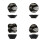 4part Japanese relief, 3D underglaze ceramic tableware, soy sauce small dishes  black multifish 1