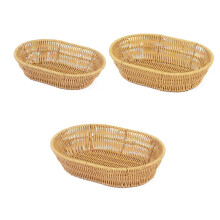 3 stuks imitatie rotan mand voor desktoporganisatie ovale snacks