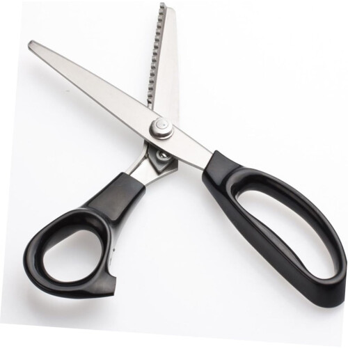 1Pc sawtooth scissors zigzag scissors zigzag scissors tailor scissors sewing scissors tailor scissors black 2