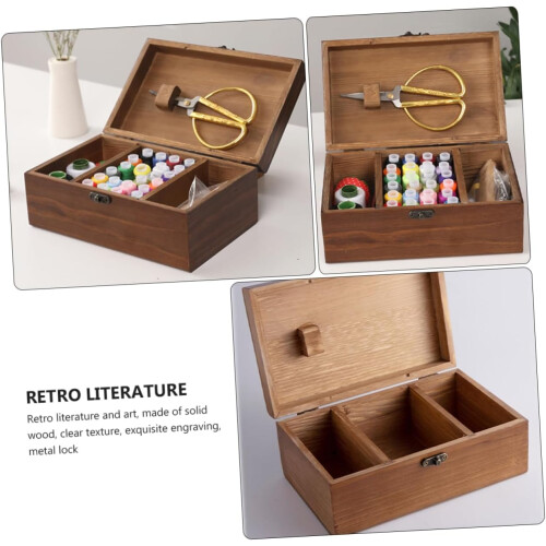 1 Piece Handmade Box Sewing Tools Holder Storage Sewing Box Sundries Sewing Box 1