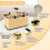 30L Foldable Shopping Basket with Lid and Aluminium Handle 3
