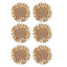 6 stuks handgemaakte zonnebloemen servetringen artistieke