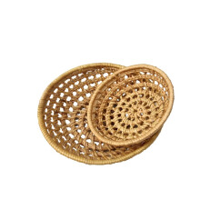 HHF Baskets Containers Outdoor Camping Meal Basket Handmade Rattan Fruit Basket