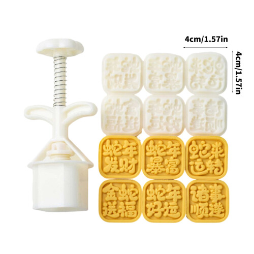 Nieuwjaar Moon Cake Press Mallen Cookie Stamp Moon Cake Maker 2