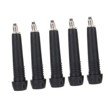 Pack of 5 Trekking Pole Tips, Hiking Poles, Replacement Tips for Ski Trekking Poles, Replacement Tips, Black Carbon Tungsten Steel