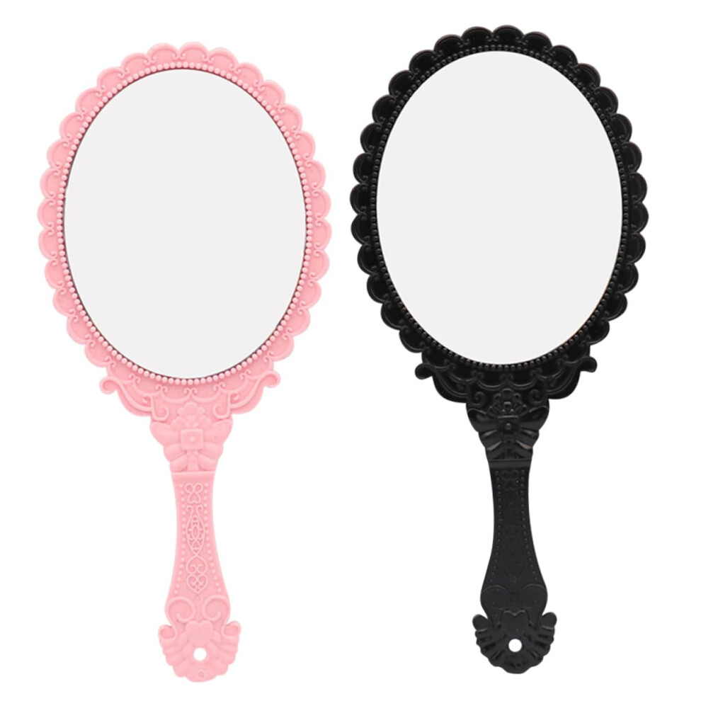 Hand mirror With Retro handle Cosmetic mirror makeup mirror For women Decorative mirror Small hand mirror With highresolution mirror surface