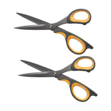 Allpurpose scissors Scissors Set Comfort grip 2 pieces Office scissors Student scissors For crafting and school